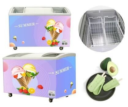 Surgélateur de crème glacée avec la porte coulissante 250L 314L 400L