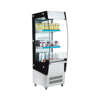 Vitrine ouverte en verre droite de refroidisseur d'air ouvert du réfrigérateur R404a 180L de la porte R290