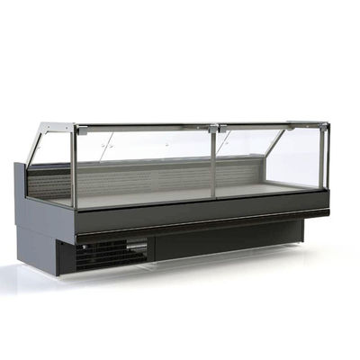L'épicerie en verre rectangulaire de viande la vitrine pour des fruits de mer de salade de fromage