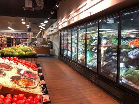 4/5/6 supermarché plus frais de porte de porte de porte en verre en verre commerciale de congélateur à extrémité élevé