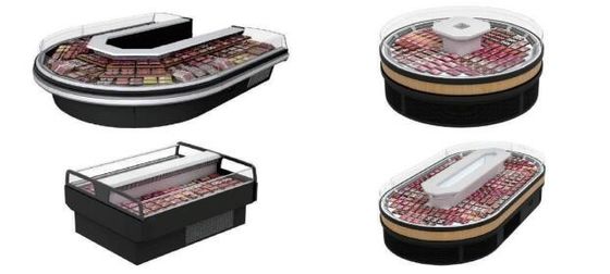 L'air a refroidi les vitrines commerciales de viande de réfrigérateur d'affichage de viande