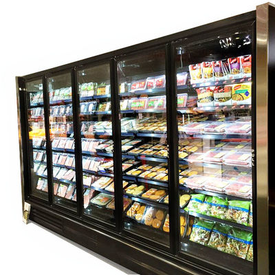 3/4/5/6 d'un seul bloc de portes de porte de supermarché de congélateur de refroidisseur en verre en verre droit de porte