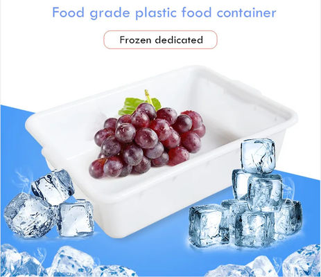 Plastique Rectangulaire Blanc Supermarché Cuisine Ice Tray Cuisine Carré Bassin Barbecue Boîte de rangement