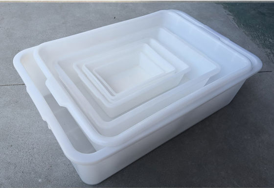 Plastique Rectangulaire Blanc Supermarché Cuisine Ice Tray Cuisine Carré Bassin Barbecue Boîte de rangement