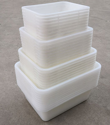 Supermarché Plastique épaissie Blanc Rectangulaire De stockage Plateau de glace Affichage Boîte de congélation alimentaire