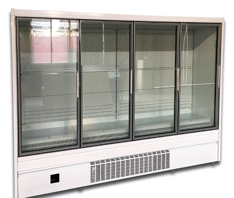 Le refroidisseur en verre droit de Multideck de porte avec 4 portes branchent dans le type UC-4D