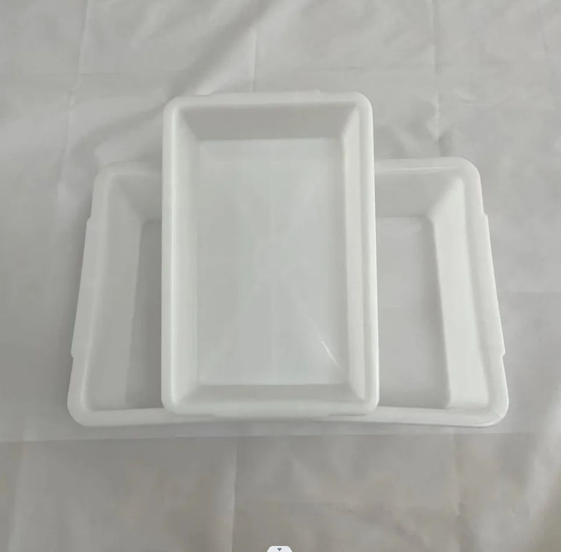 Supermarché Plastique épaissie Blanc Rectangulaire De stockage Plateau de glace Affichage Boîte de congélation alimentaire