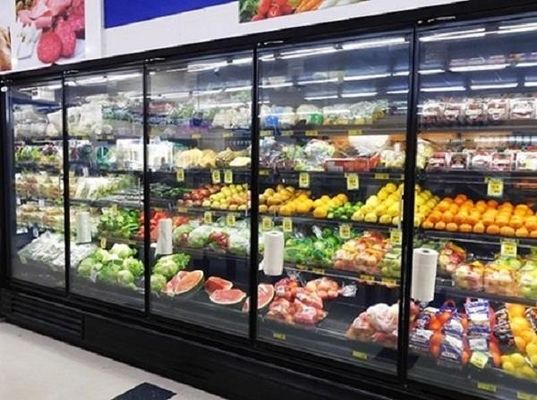 4/5/6 supermarché plus frais de porte de porte de porte en verre en verre commerciale de congélateur à extrémité élevé