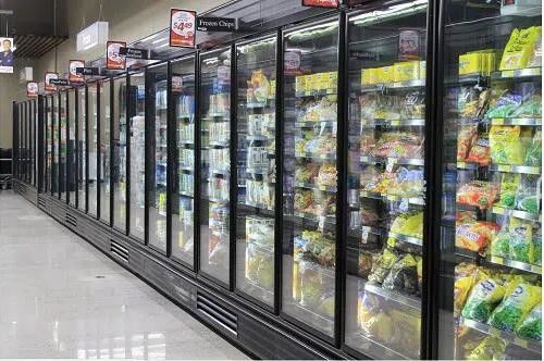 Basse température 3 de congélateur en verre droit d'un seul bloc de porte 4 5 6 portes