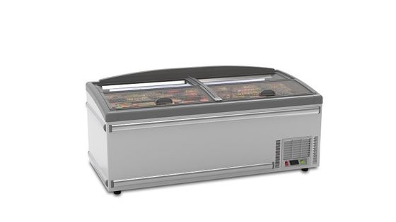 Portes en verre de glissement de congélateur de coffre de supermarché de R290/R404A 600L de refroidissement statique