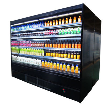 Supermarché ouvert dégrossi par double 608L 912L 1200L de vitrine de réfrigérateur ouvert d'affichage