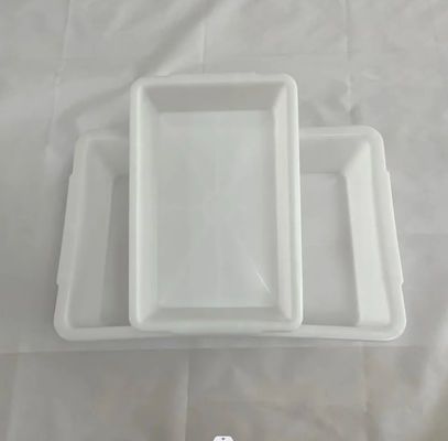 Supermarché Plastique épaissie Blanc Rectangulaire De stockage Plateau de glace Affichage Boîte de congélation alimentaire